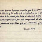 Detalle de la última página del manuscrito de 'El espíritu de la ciencia ficción' de Roberto Bolaño.