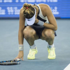 La tenista estadounidense no especificó qué molestias la llevaron a abandonar el partido