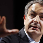 El expresidente del Gobierno, José Luis Rodríguez Zapatero, durante la presentación de su libro.