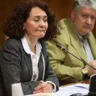 La alcaldesa de Ponferrada, Gloria Fernández Merayo en una imagen tomada en un Pleno. L. D. M.