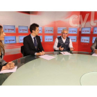 Marisa Vázquez, Miguel Ángel Blanco, Santiago Rodríguez y Juan Carlos Franco, en el programa La Tertulia de esta semana. ANA F. BARREDO