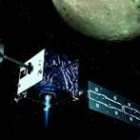 Recreación de la sonda «Smart-1» en el momento de acercarse a la Luna