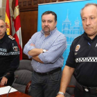Arturo Pereira, Tino Morán y Aquilino Borraz, ayer al adelantar el balance policial.