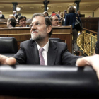 El presidente del Ejecutivo, Mariano Rajoy, en la última sesión de control al Gobierno.