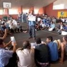 Acto reivindicativo de los inmigrantes encerrados en la universidad sevillana Pablo de Olavide