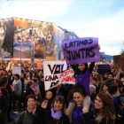 Manifestación del Día de la Mujer en Barcelona.