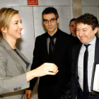 Alicia García, consejera de Cultura, Turismo y Deportes, con Sergio Gallardo y Samuel Folgueral.