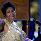 Aretha Franklin, durante un concierto en la Casa Blanca, el pasado 29 de abril.