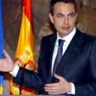 José Luis Rodríguez Zapatero, durante la comparencia del domingo en la que analizó el referédum