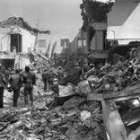 Fotografía de archivo, tomada el 13 de abril de 1985, del estado en que quedó el restaurante
