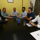 Miembros de la comisión ejecutiva de UPL, ayer en su sede.
