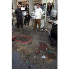 Imagen del lugar exacto donde estalló la bomba en karbala (Irak)