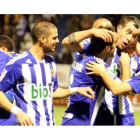 Cuando parecía que el 0-0 iba a ser el resultado que acabase campeando en el marcador, un centro de Iván Moreno fue rematado por Urko Vera y se introdujo en las mallas murcianas. La alegría fue máxima.