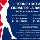 El polémico cartel del III Torneo de Padel organizado en La Bañeza. DL