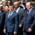 Abucheos al primer ministro francés de Interior, Manuel Valls, a su llegada a Niza.