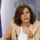La vicepresidenta del Gobierno en funciones, Soraya Sáenz de Santamaría. J. J. GUILLÉN