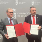 Firma del convenio entre Junta y Diputación. JCYL