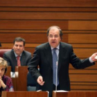 Juan Vicente Herrera, ayer en una intervención en el Pleno de las Cortes.