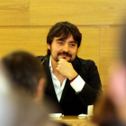 Emilio Gancedo, en la presentación de uno de sus libros en Diario de León. EMILIO GANCEDO