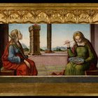 Tabla de ‘Santa Bárbara y santa Lucía’, del Maestro Astorga. ARCHIVO