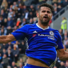 Diego Costa celebra un gol con el Chelsea.