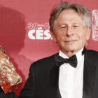 Polanski recogiendo el César en 2014. IAN LANGSDON