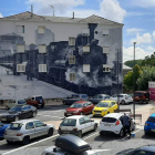 Imagen del nuevo mural de la Plaza de la Biblioteca de Toral. DL