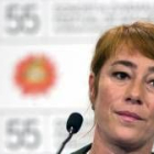 La directora de cine Gracia Querejeta durante la rueda de prensa que ofreció en San Sebastián