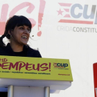 Anna Gabriel durante un acto de campaña de la CUP en Sabadell, el pasado diciembre.