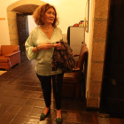 La alcaldesa de Ponferrada, minutos antes de la comparecencia pública para valorar el ARU. ANA F. BARREDO