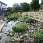 El río Oza en Toral de Merayo, esta semana.