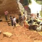 Un equipo de paleontólogos durante las excavaciones del año pasado