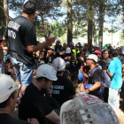 Asamblea de mineros de la III Marcha negra de Comisiones Obreras en el Pinar de San Rafael.