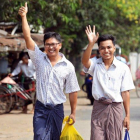Wa Lone y Kyaw Soe Oo fueron condenados a siete años de prisión el pasado septiembre.