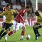 El jugador del Liverpool en un partido con la selección.