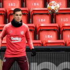 Coutinho se lesionó hace un mes y ya entrena con el grupo. N. H.