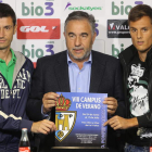 Fuentes, Silvano y Adán, en la presentación del campus.