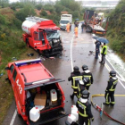 El siniestro ocurrió el pasado jueves. LUIS CANAL/BOMBEROS DE LEÓN