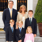 La familia Urdangarín, en la felicitación.