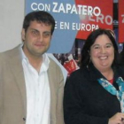 Ibán García del Blanco y Ana Luisa Durán, dos de los políticos que han viajado a Bruselas.