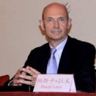 El director general OMC, Pascal Lamy, en un momento de su comparecencia.