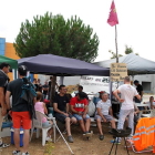 Campamento de los trabajadores de la fábrica de Vestas en Villadangos del Páramo.