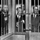 Companys (en el centro), junto a miembros de su Govern, encarcelados a finales de 1934.