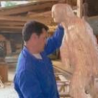 La escultura realizada en Le Manoir du Tourp en La Hague, Normandia