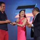 El premio de jugadora de básket lo recogió el jefe de prensa.