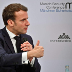 El presidente francés, Emmanuel Macron, intervino en la Conferencia de Seguridad.