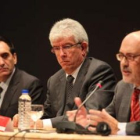 Jesús Villasante, José Ángel Hermida y Víctor Izquierdo, ayer en la clausura de Enise.