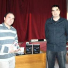 Andrés González y el escritor Alberto Meneses.