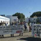 Foto de archivo de una protesta sindical por los accidentes laborales.