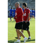 Claudio, durante un entrenamiento en las instalaciones del Colomán Trabado.
